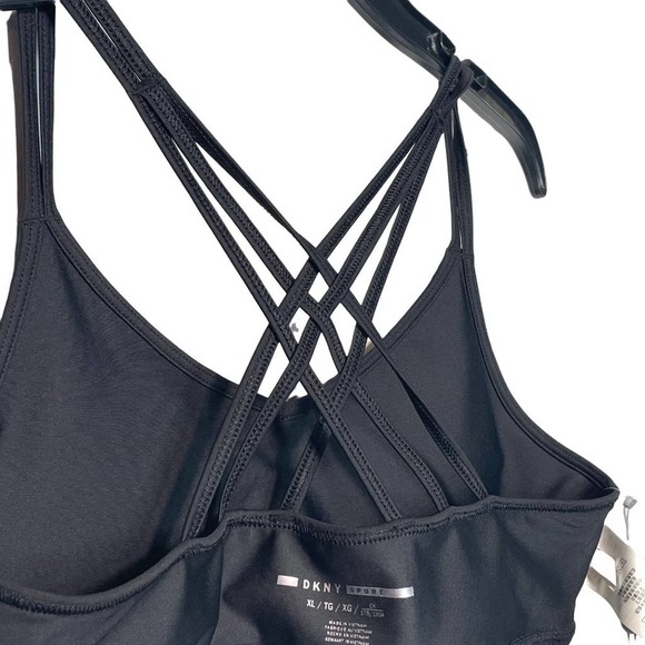 DKNY Sport Solid Strappy Back Sports Bra - Picture 6 of 12